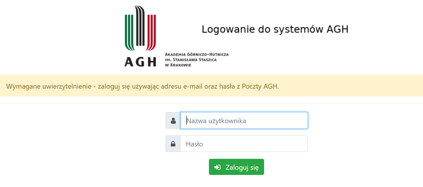 university's authentication server